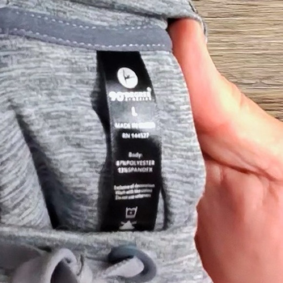 90 Degree By Reflex Gray Long Sleeve Relaxed Hoodie - Picture 9 of 9